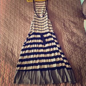 Cream and black summer dress